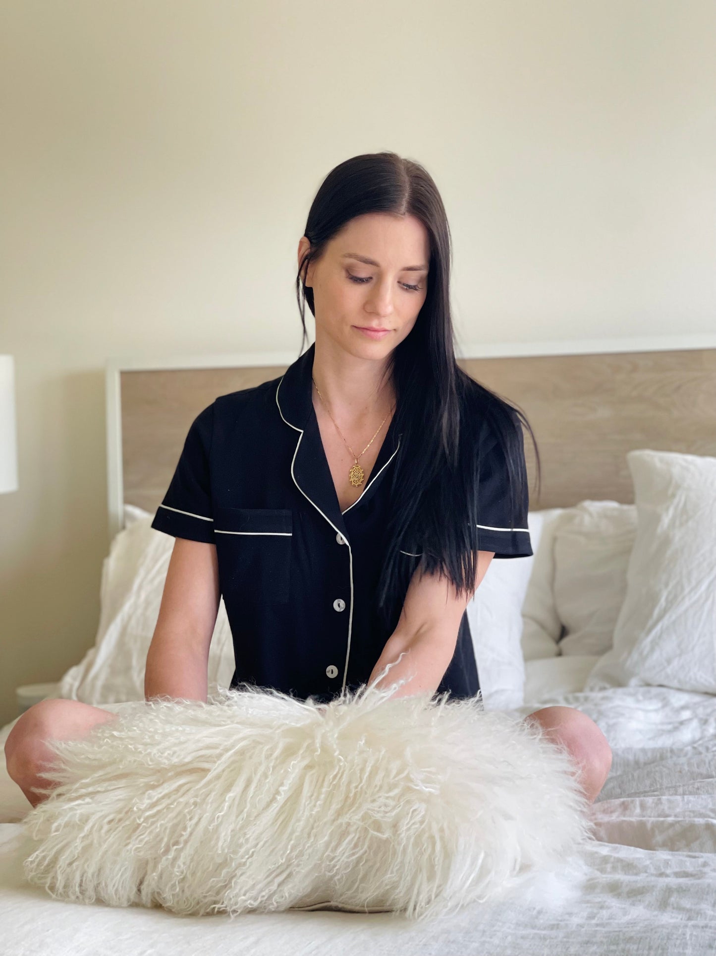 SALUA Classic Luxury Capri Pajamas in Brushed Pima Cotton