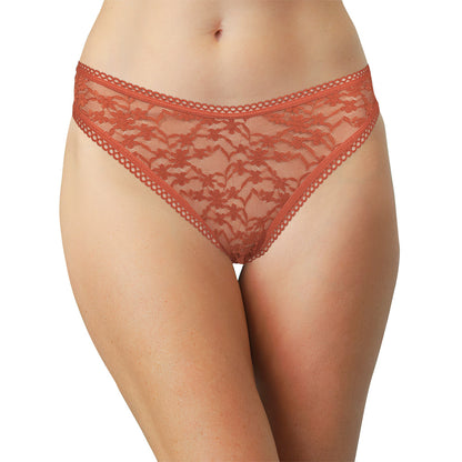 High Leg Daisy Lace Cheeky with Picot Trim