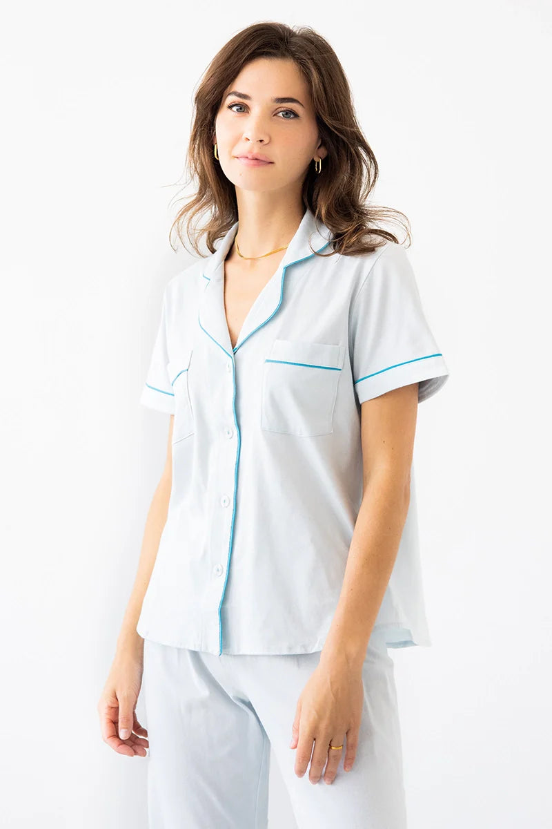 SALUA Classic Luxury Capri Pajamas in Brushed Pima Cotton