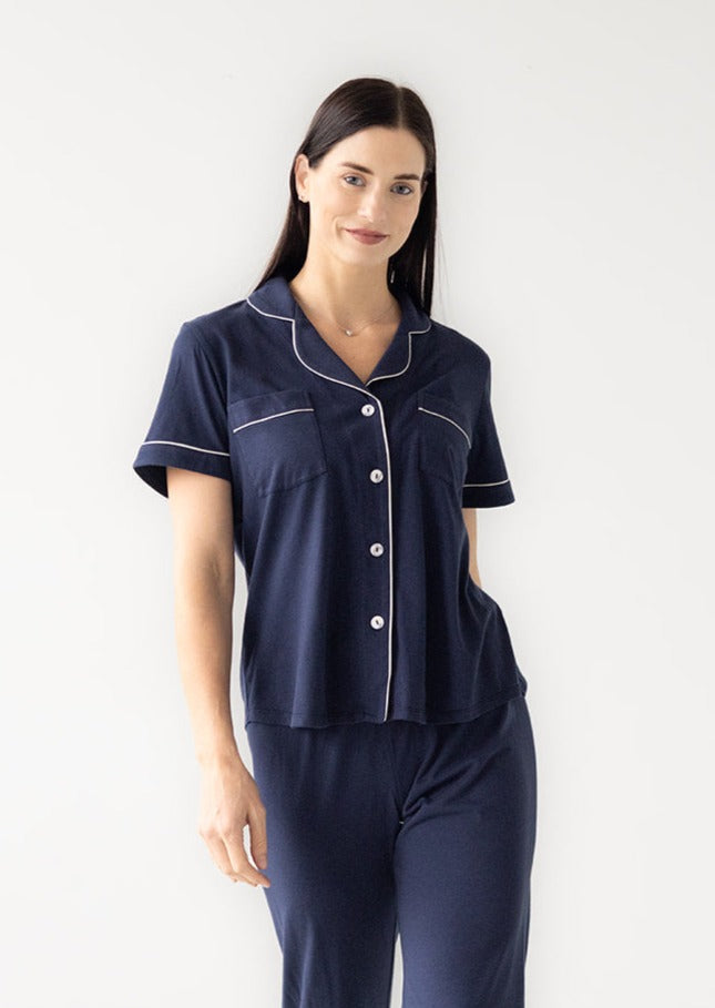 SALUA Classic Luxury Capri Pajamas in Brushed Pima Cotton