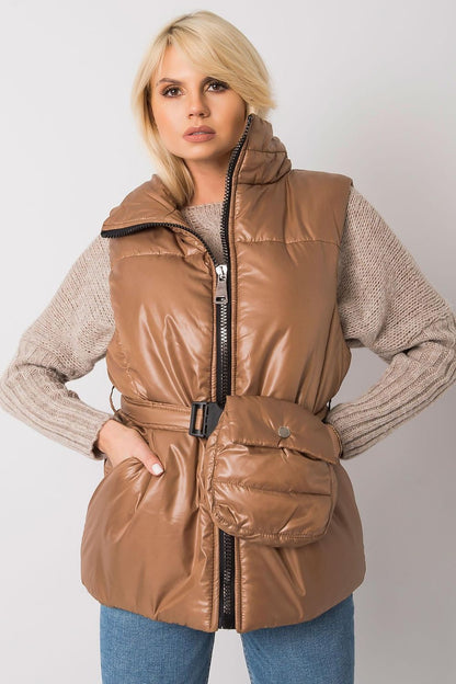 Calveris Belted Lined Zip Gilet