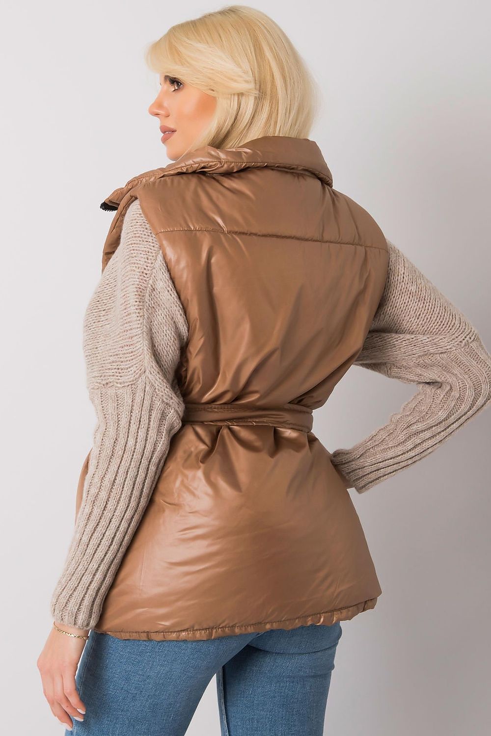 Calveris Belted Lined Zip Gilet