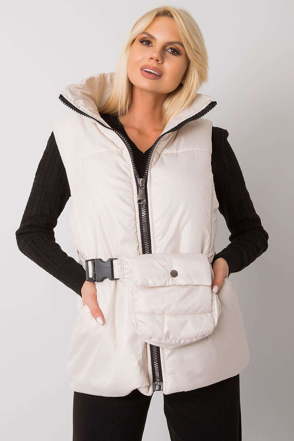 Calveris Belted Lined Zip Gilet