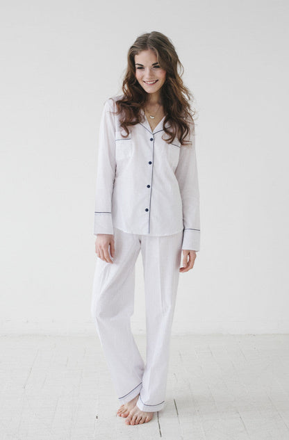 SALUA Classic Pajama in Woven Cotton