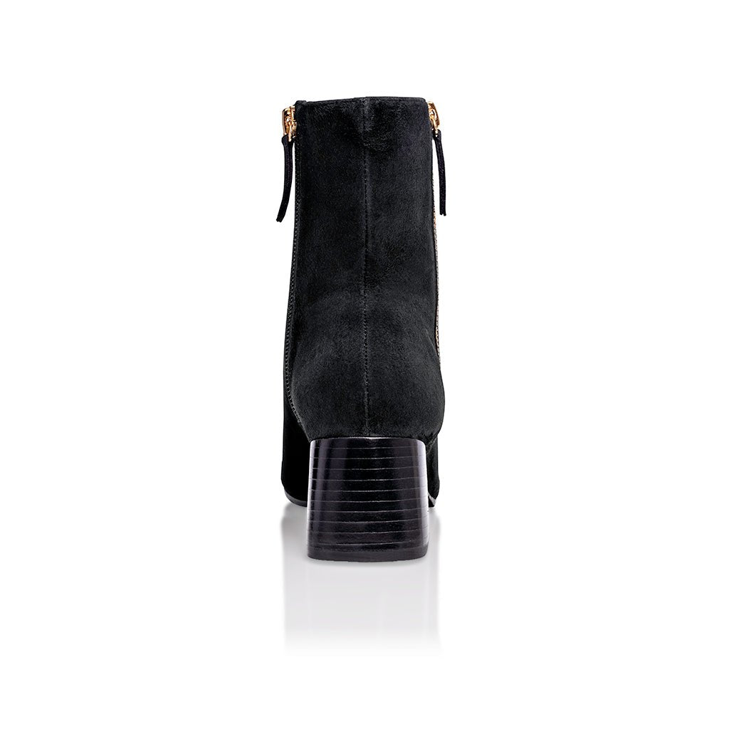 Arina Bootie Black Kid Suede