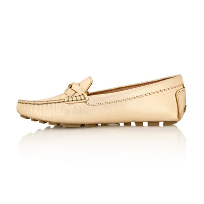 Piper Gold Metallic Leather