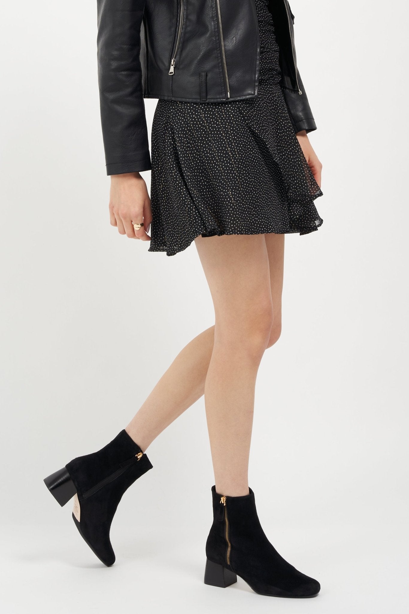 Arina Bootie Black Kid Suede