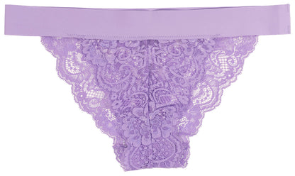 Pretty Purple Lace Bikini with Laser Cut Waist Band
