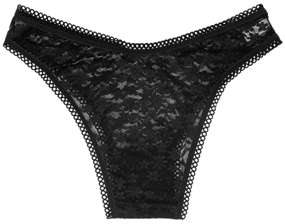 High Leg Daisy Lace Cheeky with Picot Trim - Last Chance